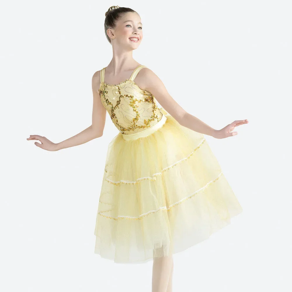 Pre-Owned Dance Costume Large Child Yellow Revolution RC19695 Ballet Pointe YAG